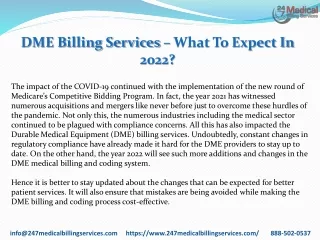 dme billing services what to expect in 2022