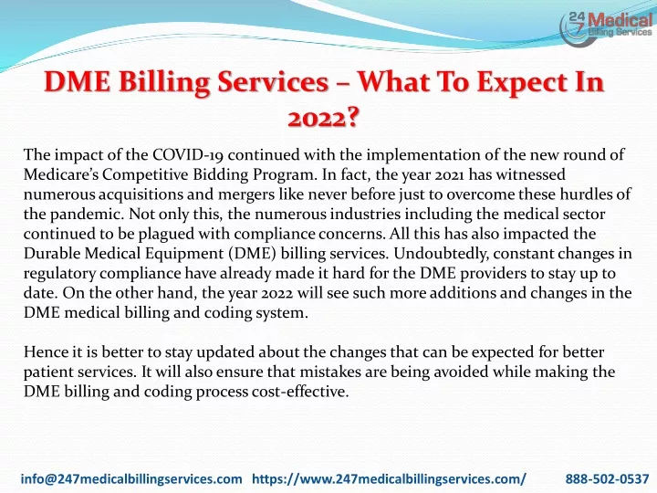 dme billing services what to expect in 2022