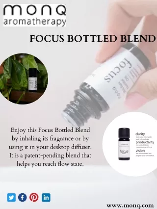 Focus Bottled Blend Essential Oil Fragrance Collection