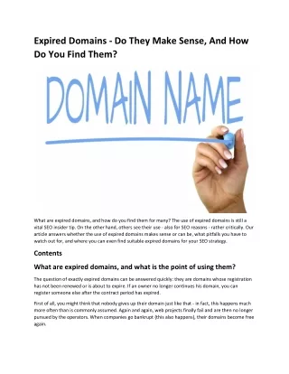expired domains do they make sense