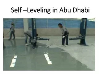 self leveling in abu dhabi