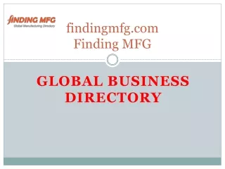 findingmfg com finding mfg