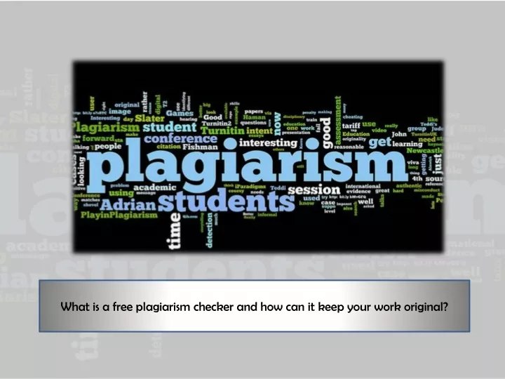 what is a free plagiarism checker