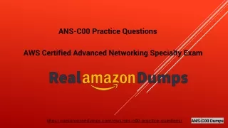 ANS-C00 Exam Dumps By Realamazondumps.com