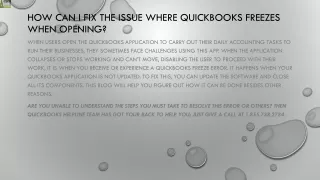 how can i fix the issue where quickbooks freezes when opening