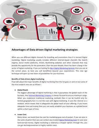 Advantages of Data driven Digital marketing strategies