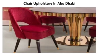 chair upholstery in abu dhabi
