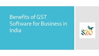 benefits of gst software for business in india