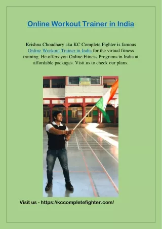 Online Workout Trainer in India