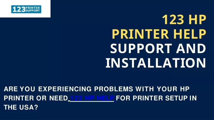 123 hp printer help support