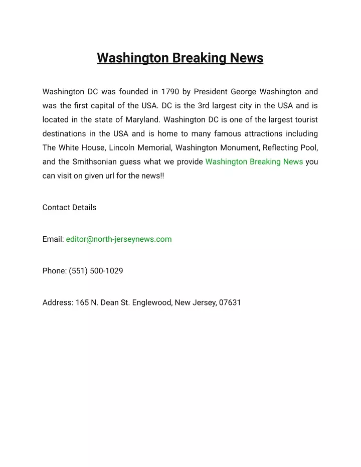 washington breaking news