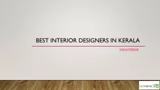Best Interior Designers in kerala | Fab Interior