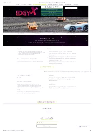 Mini Rocket Car workshops/program - EDGYX
