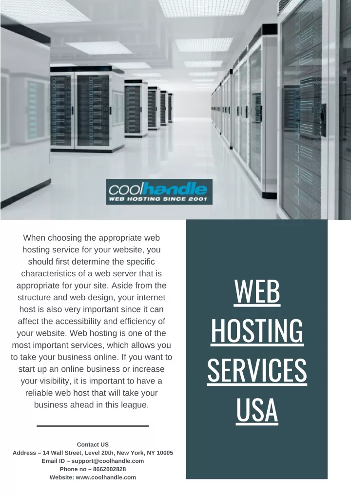 when choosing the appropriate web hosting service