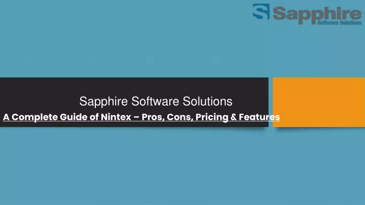 sapphire software solutions