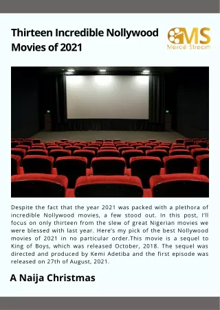 Thirteen Incredible Nollywood Movies of 2021