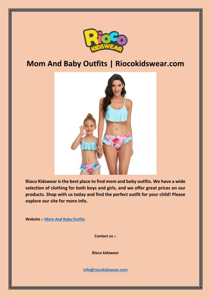 mom and baby outfits riocokidswear com