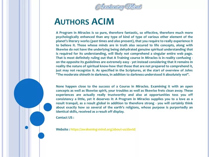 authors acim