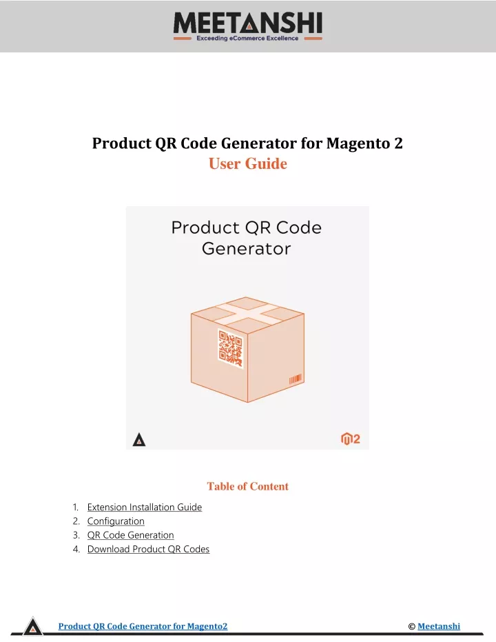 product qr code generator for magento 2 user guide