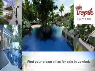 Find your dream villas for sale in Lombok