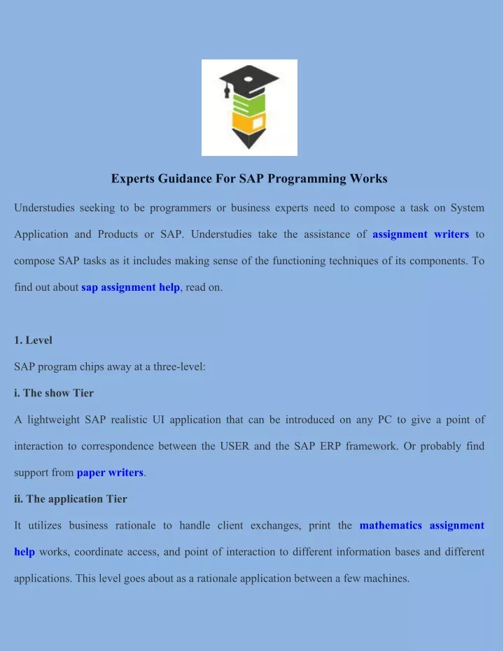 experts guidance for sap programming works