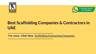 Best Scaffolding Companies & Contractors in UAE