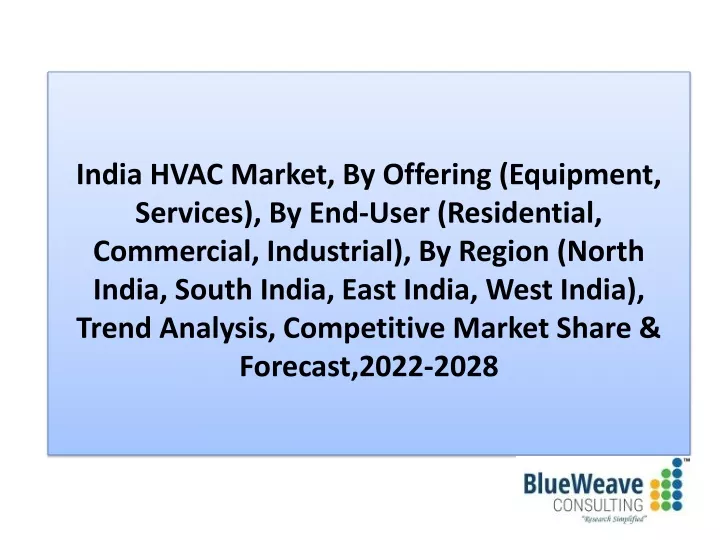 india hvac market by offering equipment services