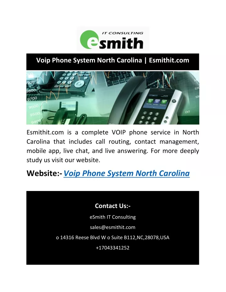 voip phone system north carolina esmithit com