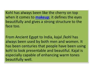 kohl has always been like the cherry on top when