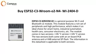 buy esp32 c3 wroom o2 n4 wi 2404 d