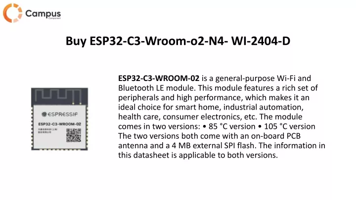 buy esp32 c3 wroom o2 n4 wi 2404 d