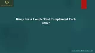 rings for a couple that complement each other