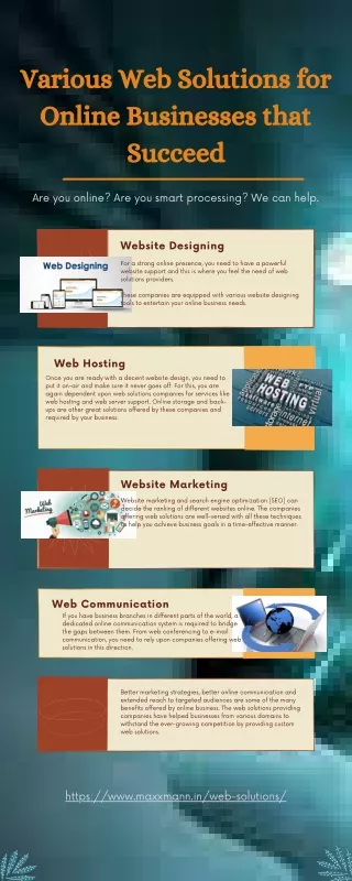 Various Web Solutions for Online Businesses that Succeed