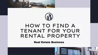 What you can do to Find Tenants for your Rental Property ?