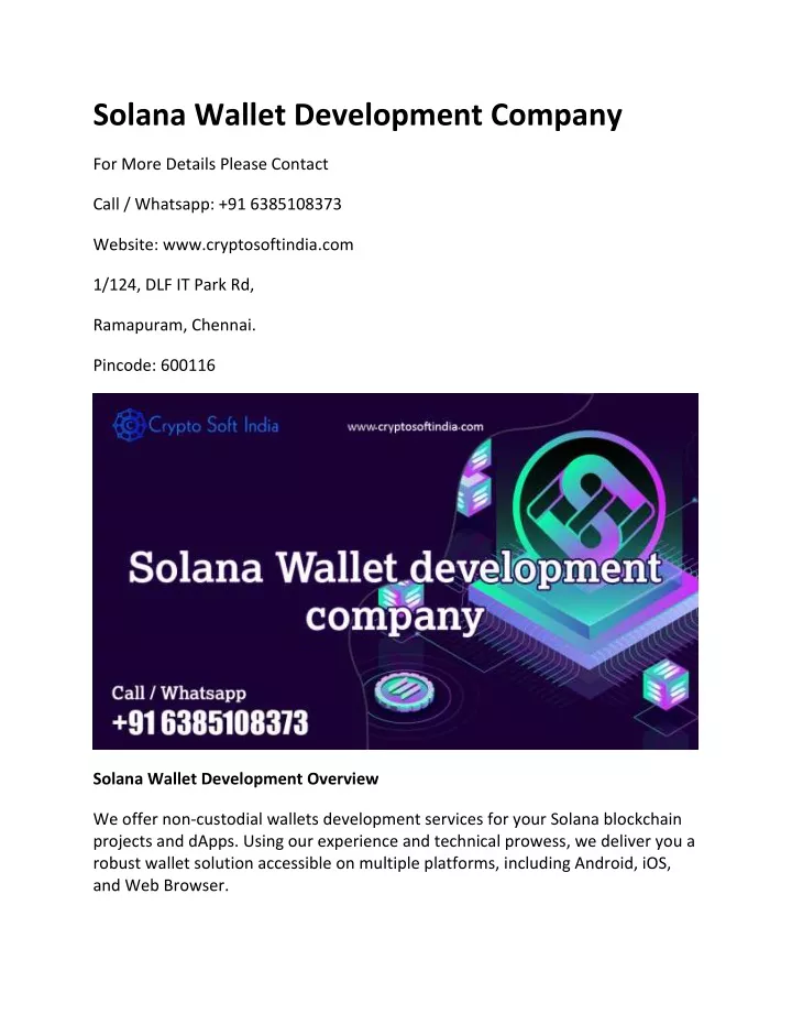 solana wallet development company
