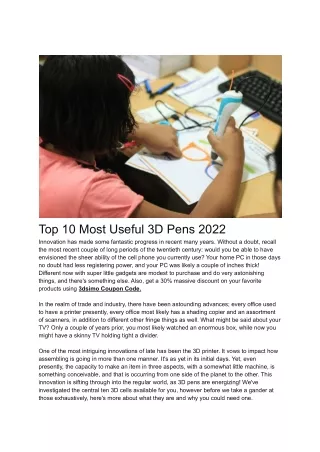 top 10 most useful 3d pens 2022 innovation