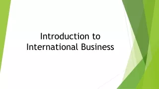 introduction to international business