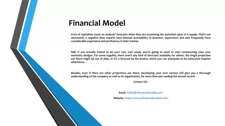 financial model