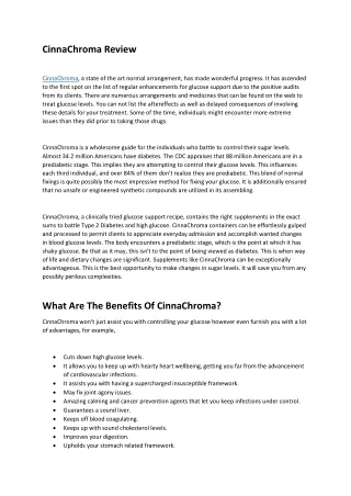 CinnaChroma Review