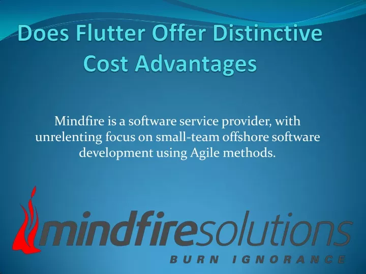 mindfire is a software service provider with