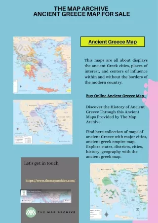 Buy Online Ancient Greece Map - The Map Archive