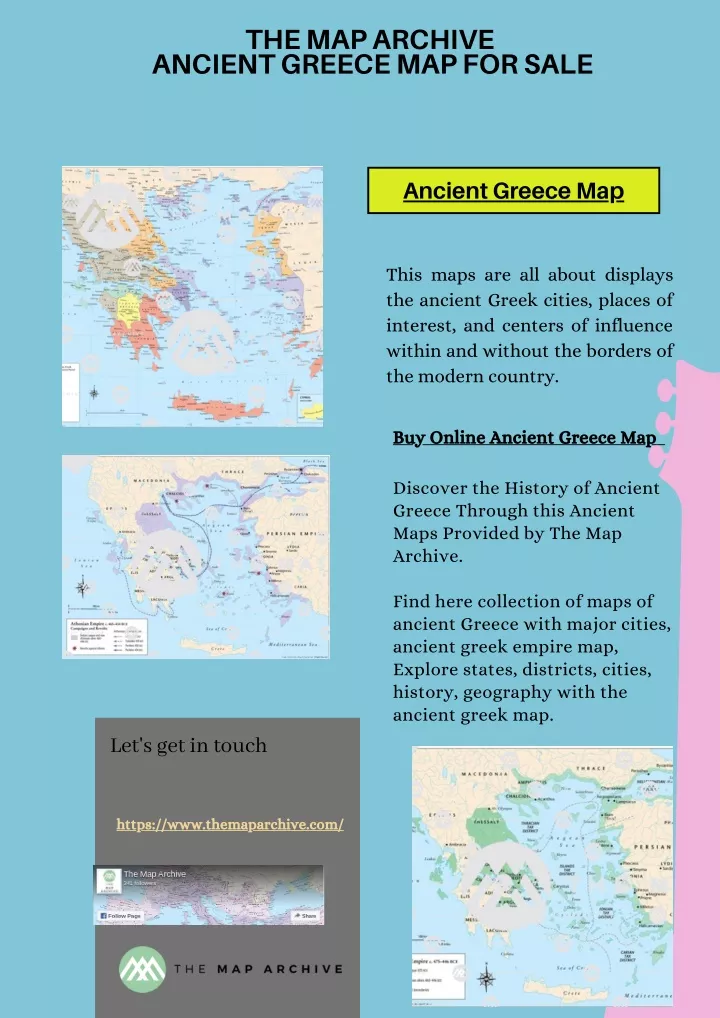 the map archive ancient greece map for sale