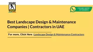 Best Landscape Design & Maintenance Companies | Contractors in UAE