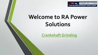 Repair your Crankshaft Grinding within a Few Days