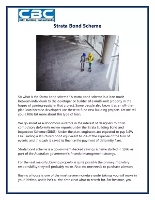 strata bond scheme