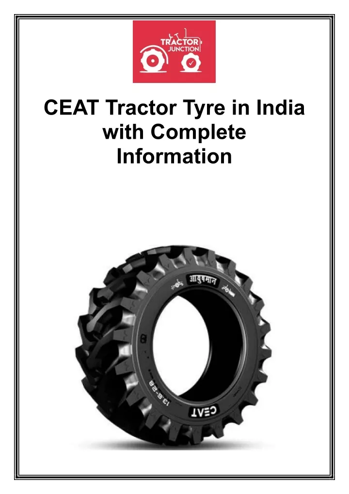 ceat tractor tyre in india with complete