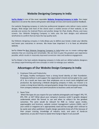 Website Designing Company in India