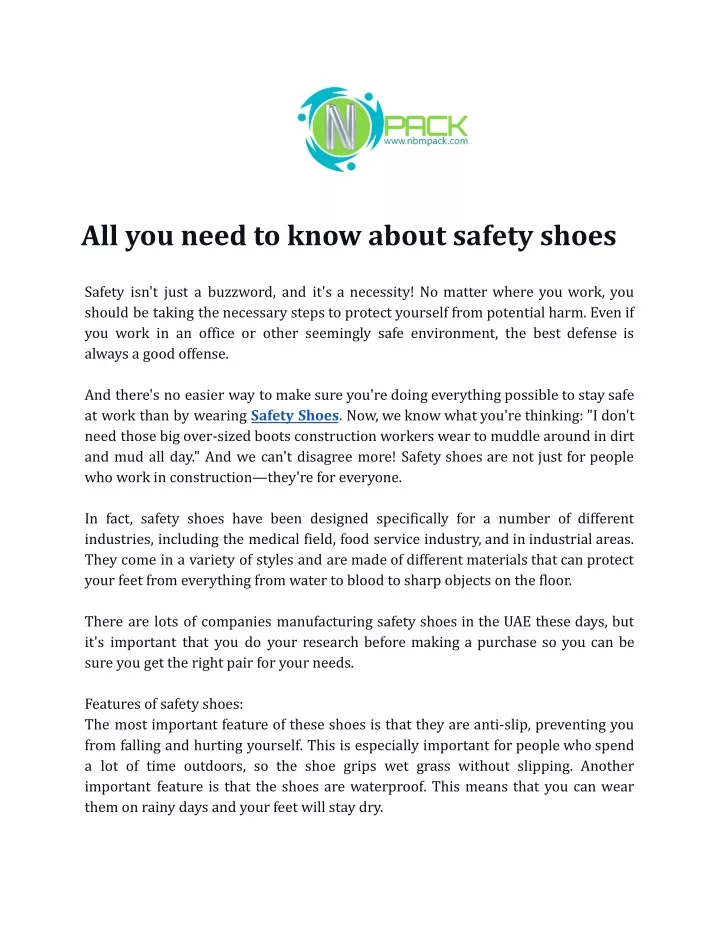 PPT - All You Need To Know About Safety Shoes PowerPoint Presentation ...