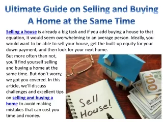 Ultimate Guide on Selling and Buying A Home at the Same Time