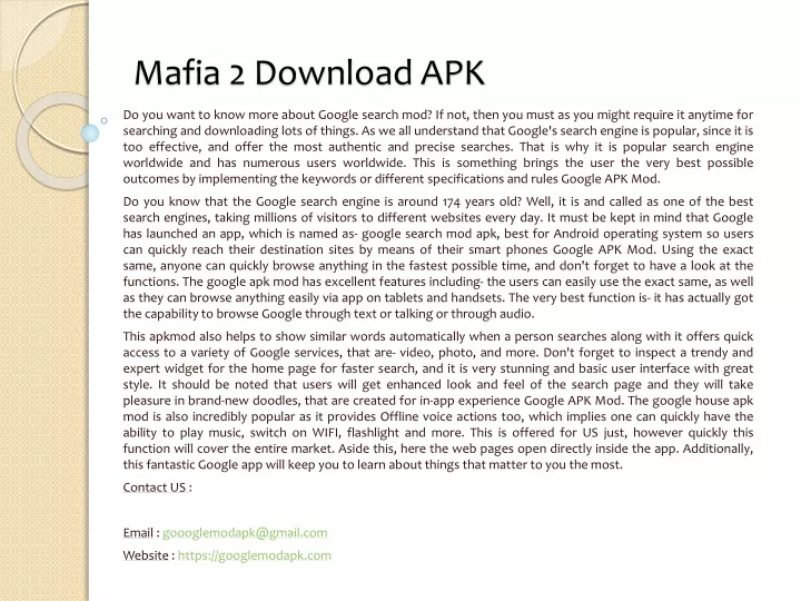 mafia 2 download apk